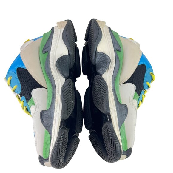 BALENCIAGA Multicolor Triple S Mesh Nubuck and Leahter Sneakers Marked as 9US - Picture 10 of 12